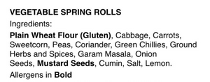 5 vegetable spring rolls